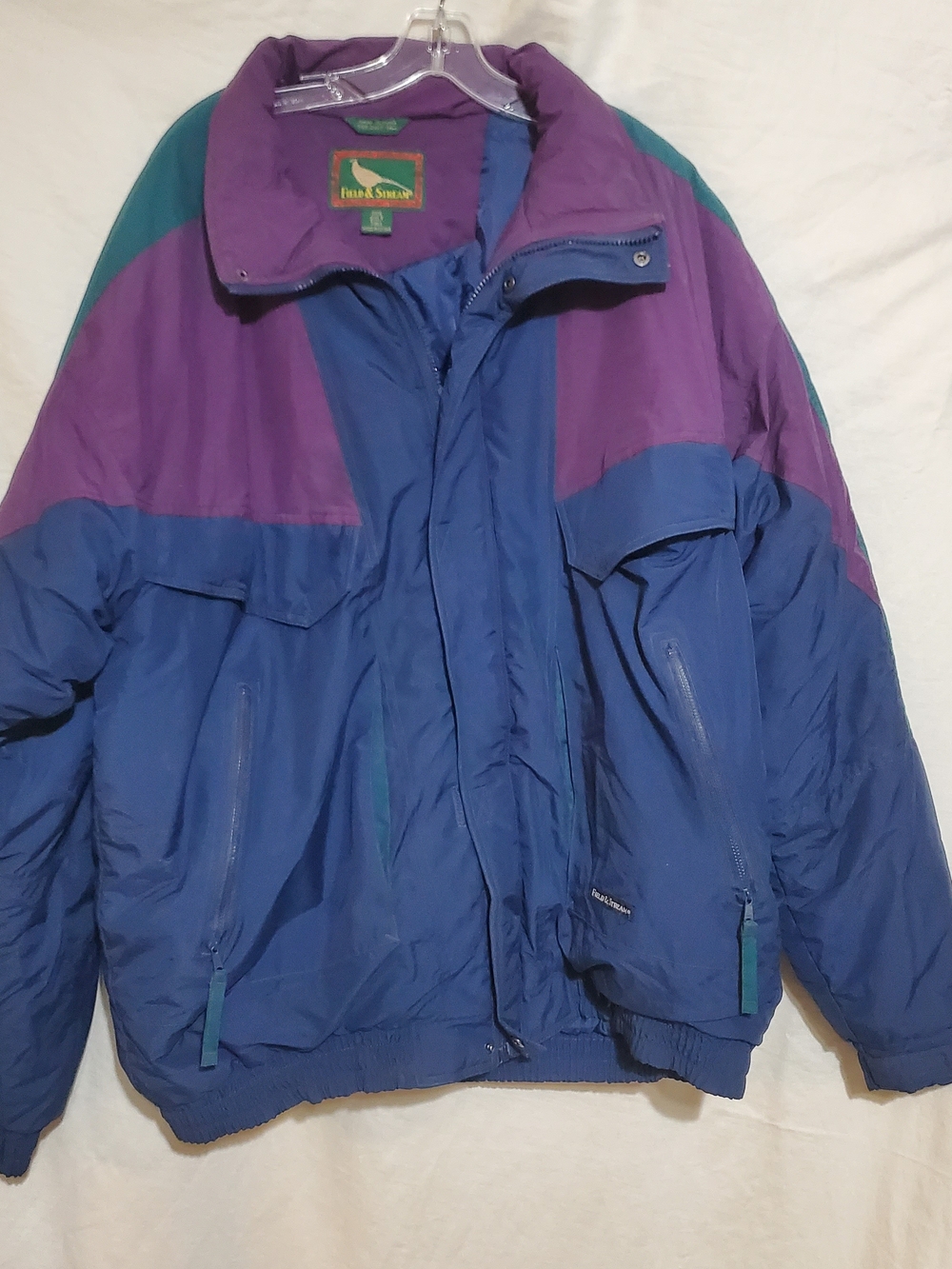 Vintage Field & Stream Blue & Purple Men's Jacket 2xlg Tall